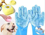 bathing hand gloves + Pet Grooming  Silicone Dog Brush